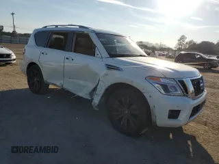 2018 Nissan Armada Platinum with VIN JN8AY2NF8J9331111, listed as a Copart auction lot 47265315 with 121,008 mi miles and Salvage Title. Bid and sale history available at carsss.com. Image 4.