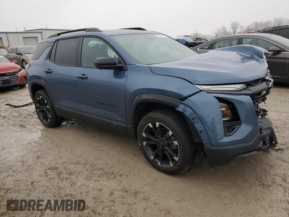 2025 Chevrolet Equinox AWD RS z VIN 3GNAXTEG9SL126104, wystawiony jako Copart lot #43337995 z przebiegiem 5 348 mil mil oraz Szkoda całkowita • Salvage title. Historia ofert i sprzedaży dostępna na DreamBid. Obrazek 4.