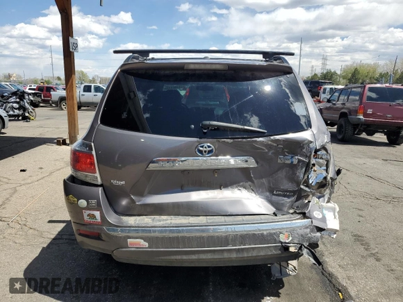 2013 Toyota Highlander Limited with VIN JTEDC3EHXD2012770, listed as a Copart auction lot 54064335 with 112,821 mi miles and Salvage title. Bid and sale history available at DreamBid. Image 6.