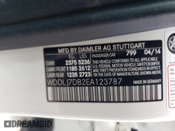 2014 Mercedes-Benz CLS 550 с VIN WDDLJ7DB2EA123787, выставлен на аукционе Copart как лот 56536725 с пробегом 134 852 миль миль и Чистый • Clean title. История ставок и продаж доступна на DreamBid. Изображение 12.