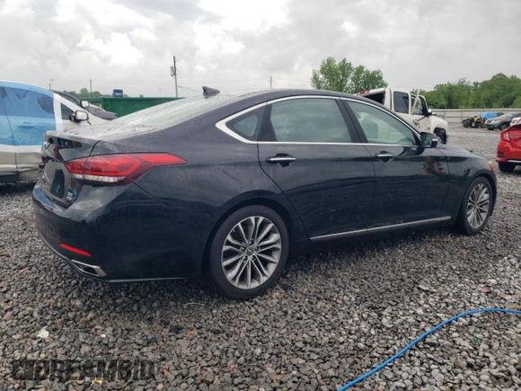 2017 Genesis G80 3.8L with VIN KMHGN4JE7HU201735, listed as a Copart auction lot 54178545 with 153,537 mi miles and Salvage title. Bid and sale history available at DreamBid. Image 3.