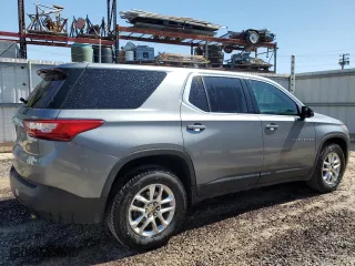 2021 Chevrolet Traverse LS with VIN 1GNERFKW5MJ243617, listed as a Copart auction lot 43853345 with 55,291 mi miles and Clean Title. Bid and sale history available at carsss.com. Image 3.