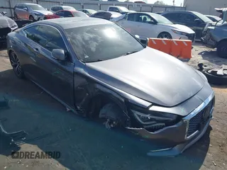 2020 Infiniti Q60 Luxe with VIN JN1EV7EK3LM341029, listed as a IAAI auction lot 42073661 with 91,541 mi miles and . Bid and sale history available at DreamBid. Image 1.