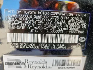 2014 Lexus LS 460 L with VIN JTHGL5EF3E5053378, listed as a Copart auction lot 61666425 with 68,013 mi miles and Salvage title. Bid and sale history available at DreamBid. Image 12.