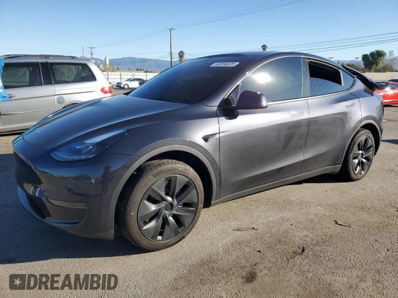2024 Tesla Model Y with VIN 7SAYGDED7RF108604, listed as a Copart auction lot 48384825 with 24,603 mi miles and Salvage Title. Bid and sale history available at DreamBid. Image 1.