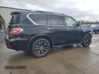 2020 Nissan Armada SL with VIN JN8AY2NC6L9617290, listed as a Copart auction lot 49095875 with 75,322 mi miles and Salvage Title. Bid and sale history available at carsss.com. Image 3.