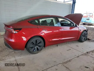 2025 Tesla Model 3 Long Range with VIN 5YJ3E1EA4SF890321, listed as a Copart auction lot 51505955 with 5,075 mi miles and Salvage title. Bid and sale history available at DreamBid. Image 3.