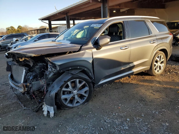 2021 Hyundai Palisade Limited with VIN KM8R54HE1MU287908, listed as a Copart auction lot 88754555 with 64,280 mi miles and Salvage Title. Bid and sale history available at carsss.com. Image 1.