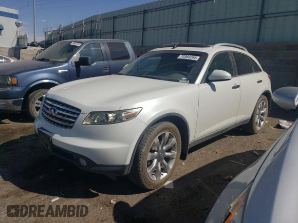 2004 Infiniti FX35 with VIN JNRAS08W04X202955, listed as a Copart auction lot 75369264 with 11,359 mi miles and Clean Title. Bid and sale history available at carsss.com. Image 1.