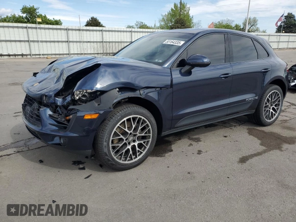 2017 Porsche Macan with VIN WP1AA2A51HLB03458, listed as a Copart auction lot 55164335 with 53,156 mi miles and Salvage title. Bid and sale history available at DreamBid. Image 1.