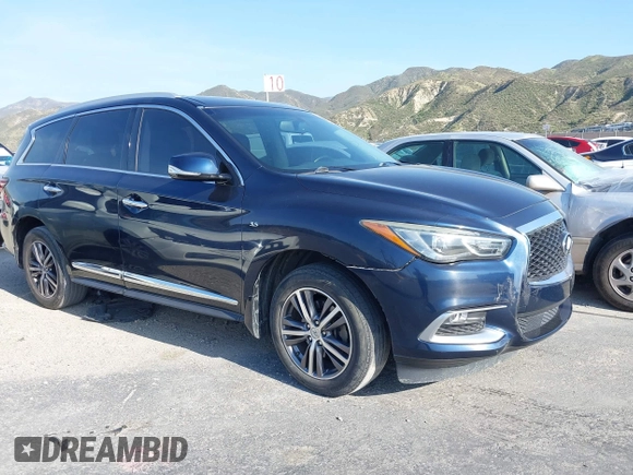 2016 Infiniti QX60 with VIN 5N1AL0MNXGC520860, listed as a IAAI auction lot 41955662 with 165,716 mi miles. Bid and sale history available at carsss.com. Image 1.
