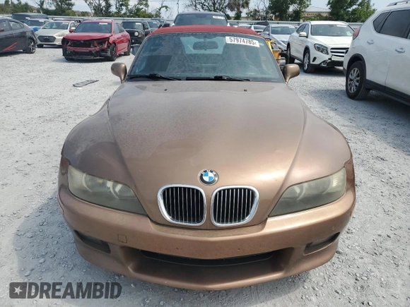 2001 BMW Z3 2.5 z VIN WBACN33441LK46402, wystawiony jako Copart lot #57974785 z przebiegiem 142 661 mil mil oraz Szkoda całkowita • Salvage title. Historia ofert i sprzedaży dostępna na DreamBid. Obrazek 5.