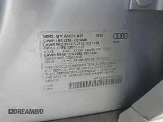 2022 Audi Q5 Premium Plus z VIN WA1BBAFY1N2131644, wystawiony jako Copart lot #88873825 z przebiegiem 30 015 mil mil oraz Szkoda całkowita • Salvage title. Historia ofert i sprzedaży dostępna na DreamBid. Obrazek 15.