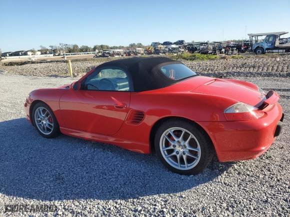 2003 Porsche Boxster S with VIN WP0CB29883U662756, listed as a Copart auction lot 82234884 with 0 mi miles and Salvage Title. Bid and sale history available at carsss.com. Image 2.
