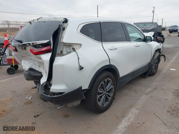 2020 Honda CR-V EX with VIN 5J6RW1H5XLA014301, listed as a IAAI auction lot 41446764 with 58,570 mi miles. Bid and sale history available at carsss.com. Image 4.