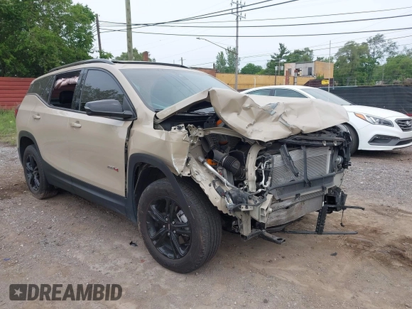 2022 GMC Terrain AT4 with VIN 3GKALYEV1NL198536, listed as a IAAI auction lot 42496284 with 290 mi miles and . Bid and sale history available at DreamBid. Image 1.