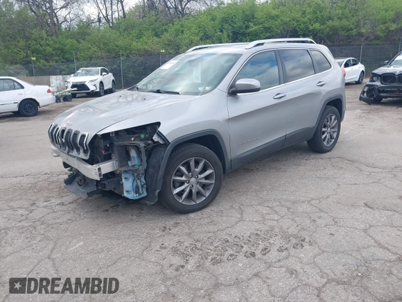 2015 Jeep Cherokee Limited with VIN 1C4PJMDS4FW650454, listed as a IAAI auction lot 42044380 with 123,837 mi miles. Bid and sale history available at carsss.com. Image 2.