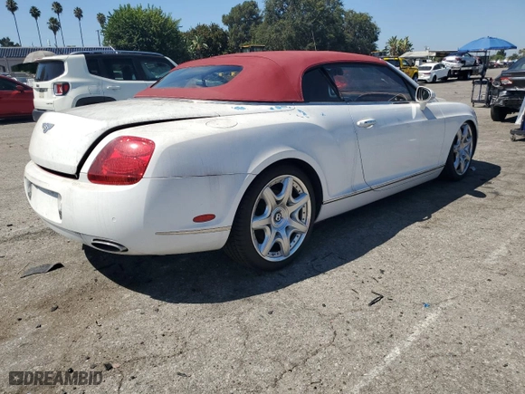 2008 Bentley Continental GT with VIN SCBDR33W98C052331, listed as a Copart auction lot 65183924 with 20,629 mi miles and Salvage Title. Bid and sale history available at carsss.com. Image 3.