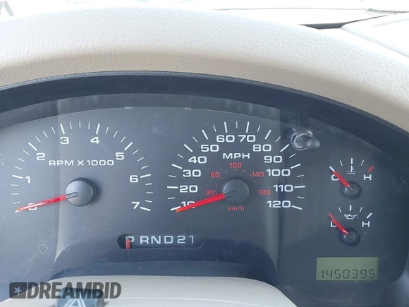 2005 Ford F-150 XLT with VIN 1FTPX12565NA45477, listed as a IAAI auction lot 41448417 with 145,039 mi miles. Bid and sale history available at carsss.com. Image 7.