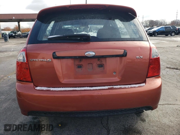 2009 Kia Spectra with VIN KNAFE241395024865, listed as a Copart auction lot 81750874 with 179,834 mi miles and Salvage Title. Bid and sale history available at carsss.com. Image 6.