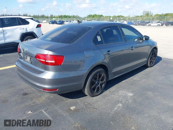 2015 Volkswagen Jetta S with VIN 3VW1K7AJ9FM288103, listed as a IAAI auction lot 42296726 with 160,196 mi miles and . Bid and sale history available at DreamBid. Image 4.