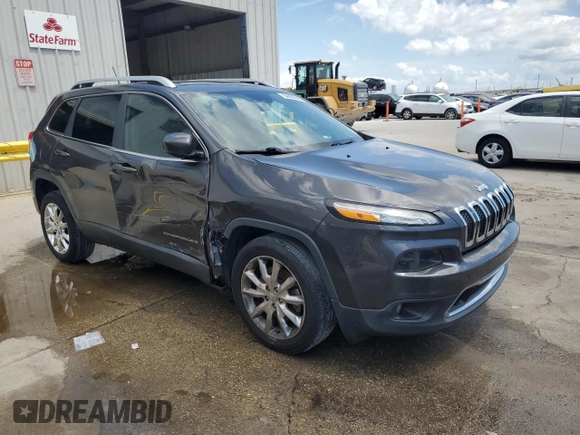 2014 Jeep Cherokee Limited with VIN 1C4PJLDB1EW154245, listed as a Copart auction lot 54428845 with 122,370 mi miles and Salvage Title. Bid and sale history available at DreamBid. Image 4.
