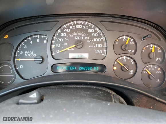 2005 Chevrolet Silverado 1500 Work Truck with VIN 1GCEC14X95Z110879, listed as a Copart auction lot 82676174 with 206,502 mi miles and Salvage Title. Bid and sale history available at carsss.com. Image 9.