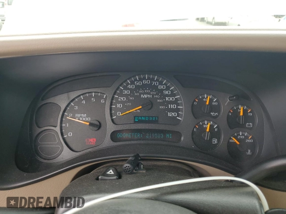 2003 GMC Yukon SLE with VIN 1GKEK13TX3J161969, listed as a Copart auction lot 50834505 with 219,583 mi miles and Clean Title. Bid and sale history available at carsss.com. Image 9.