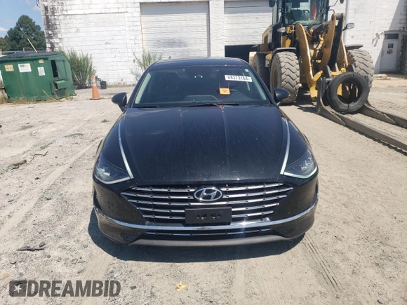 2020 Hyundai Sonata Hybrid Blue with VIN KMHL24JJ2LA011582, listed as a Copart auction lot 68373164 with 46,629 mi miles and Salvage Title. Bid and sale history available at carsss.com. Image 5.