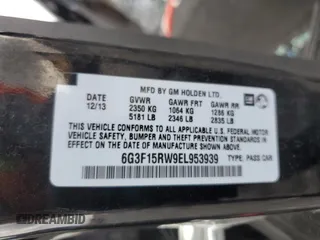 2014 Chevrolet SS с VIN 6G3F15RW9EL953939, выставлен на аукционе Copart как лот 54904795 с пробегом 98 617 миль миль и Списание • Salvage title. История ставок и продаж доступна на DreamBid. Изображение 13.