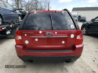 2009 Kia Sportage LX with VIN KNDJF724597626966, listed as a Copart auction lot 54335655 with 191,875 mi miles and Clean Title. Bid and sale history available at carsss.com. Image 6.