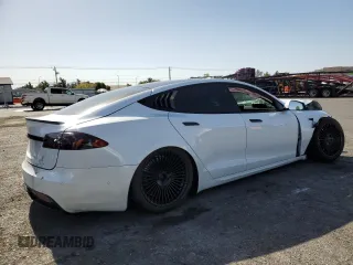 2021 Tesla Model S Long Range with VIN 5YJSA1E59MF441715, listed as a Copart auction lot 56667755 with Not provided miles and Salvage title. Bid and sale history available at DreamBid. Image 3.