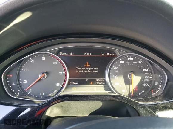2015 Audi A8 L 4.0T with VIN WAU32AFD4FN041442, listed as a Copart auction lot 43708295 with 132,579 mi miles and Salvage Title. Bid and sale history available at carsss.com. Image 9.