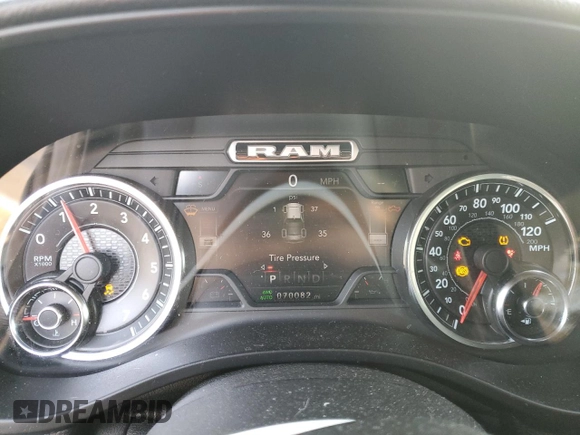 2020 Ram 1500 Big Horn with VIN 1C6RRFFG5LN104731, listed as a Copart auction lot 43147575 with 70,082 mi miles and Non Repairable. Bid and sale history available at carsss.com. Image 9.