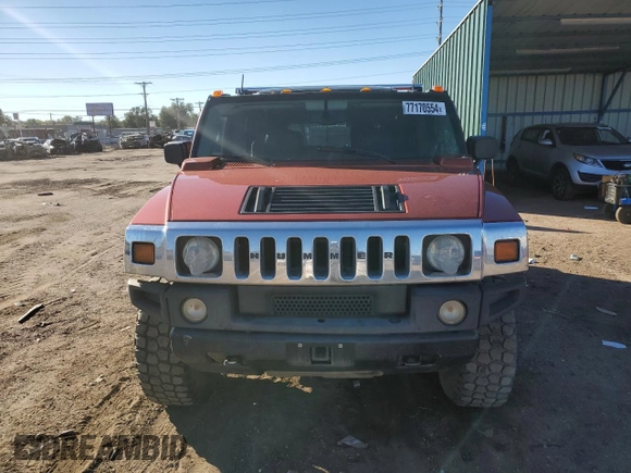 2003 Hummer H2 with VIN 5GRGN23U33H125797, listed as a Copart auction lot 77170554 with 166,739 mi miles and Clean Title. Bid and sale history available at carsss.com. Image 5.