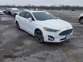 2019 Ford Fusion Titanium with VIN 3FA6P0D9XKR186685, listed as a IAAI auction lot 39181239 with Not provided miles and . Bid and sale history available at DreamBid. Image 1.