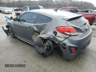 2015 Hyundai Veloster Turbo with VIN KMHTC6AE0FU221208, listed as a Copart auction lot 86242934 with 118,982 mi miles and Salvage title. Bid and sale history available at DreamBid. Image 2.
