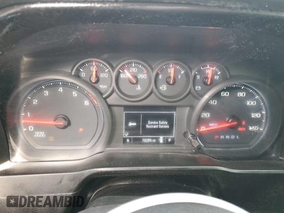 2020 Chevrolet Silverado 1500 Custom with VIN 3GCPWBEH0LG163237, listed as a Copart auction lot 45110465 with 79,285 mi miles and Clean Title. Bid and sale history available at carsss.com. Image 9.