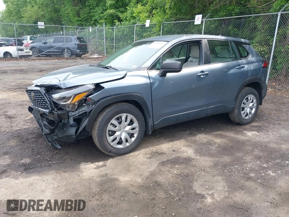 2023 Toyota Corolla Cross L with VIN 7MUAAAAGXPV060044, listed as a IAAI auction lot 42289062 with 29,837 mi miles and . Bid and sale history available at DreamBid. Image 2.