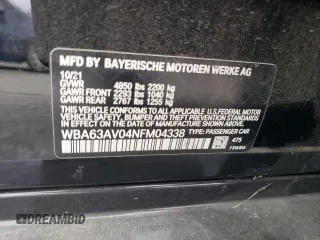 2022 BMW 4 Series 430i with VIN WBA63AV04NFM04338, listed as a Copart auction lot 71471224 with 63,671 mi miles and Salvage title. Bid and sale history available at DreamBid. Image 15.