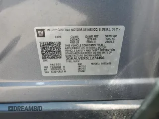 2020 GMC Terrain SLT with VIN 3GKALVEX5LL274496, listed as a Copart auction lot 63925475 with 117,439 mi miles and Salvage title. Bid and sale history available at DreamBid. Image 13.