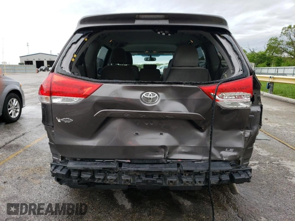 2013 Toyota Sienna LE AAS with VIN 5TDKK3DC1DS308855, listed as a Copart auction lot 55651635 with 160,019 mi miles and Salvage Title. Bid and sale history available at carsss.com. Image 6.