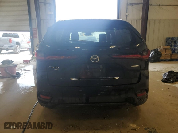 2025 Mazda CX-70 Preferred with VIN JM3KJBHD2S1117754, listed as a Copart auction lot 51251705 with 9,896 mi miles and Clean Title. Bid and sale history available at carsss.com. Image 6.