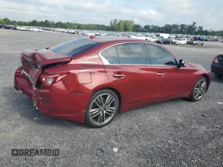2014 Infiniti Q50 Sport with VIN JN1BV7AR6EM693711, listed as a Copart auction lot 64551895 with 124,843 mi miles and Salvage title. Bid and sale history available at DreamBid. Image 3.