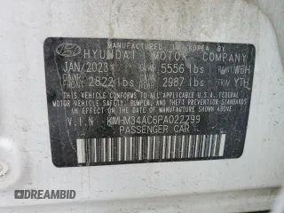 2023 Hyundai IONIQ 6 SEL with VIN KMHM34AC6PA022299, listed as a Copart auction lot 44591295 with 31,478 mi miles and Salvage Title. Bid and sale history available at carsss.com. Image 13.
