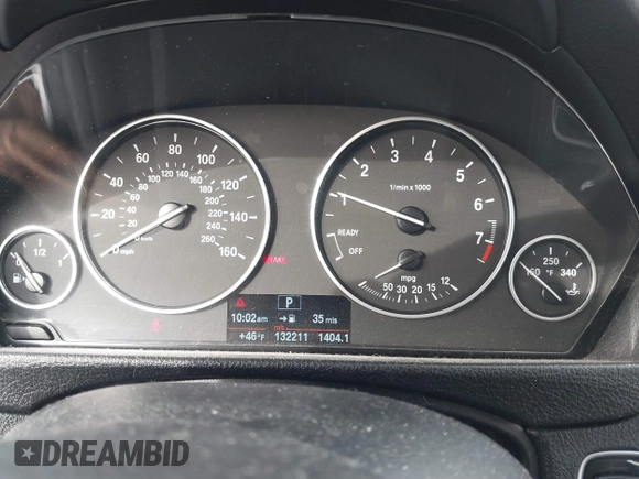 2013 BMW 3 Series 328i xDrive with VIN WBA3B5G5XDNS02162, listed as a IAAI auction lot 41484578 with 132,211 mi miles. Bid and sale history available at carsss.com. Image 7.