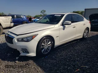 2014 Infiniti Q50 Hybrid Premium with VIN JN1AV7AP4EM691207, listed as a Copart auction lot 52329415 with 175,294 mi miles and Salvage title. Bid and sale history available at DreamBid. Image 1.