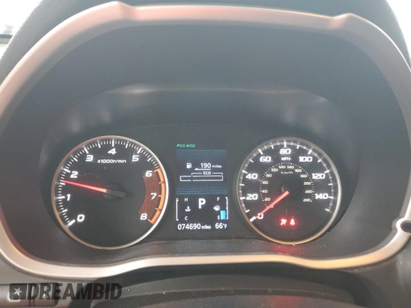 2020 Mitsubishi Eclipse Cross LE with VIN JA4AS4AA2LZ008205, listed as a Copart auction lot 72819694 with 74,690 mi miles and Salvage title. Bid and sale history available at DreamBid. Image 9.