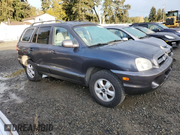 2005 Hyundai Santa Fe GLS with VIN KM8SC73D45U987706, listed as a Copart auction lot 77706174 with 160,646 mi miles and Salvage Title. Bid and sale history available at carsss.com. Image 4.