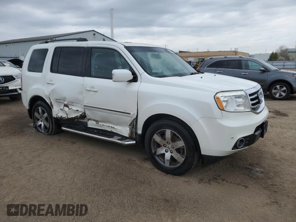 2013 Honda Pilot Touring with VIN 5FNYF3H99DB007204, listed as a Copart auction lot 56891095 with 151,709 mi miles and Salvage title. Bid and sale history available at DreamBid. Image 4.
